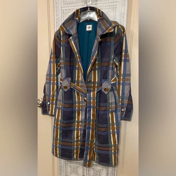 🎁NWT CAbi Trendy Neutral Hughs Plaid Jacket- Great 4 Layering & Christmas Gift🎄 - Picture 6 of 16